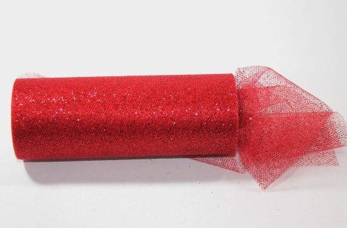 *SALE* 9 GLITTER Tulle Rolls each one 6" By 30 Ft