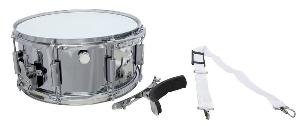 GEWA Marching Snaredrum 14 x 6.5", metal shell, incl. carrying strap and knee brace