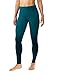 Woolx Avery - Women's Wool Leggings - Midweight Merino Base Layer Bottoms , Medium, Midnight Teal