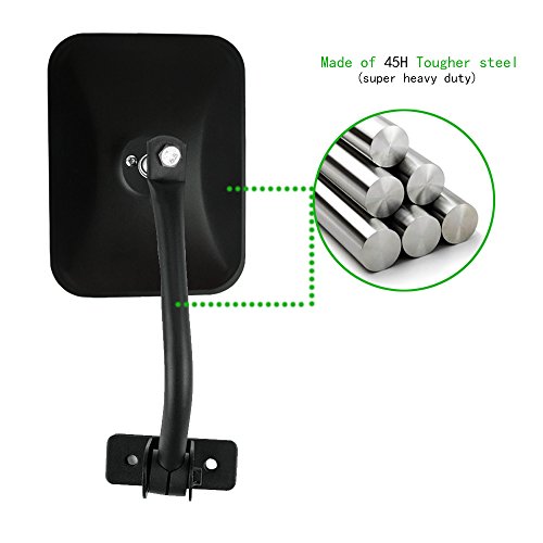 image for bisoner 1 Pair Shake-Proof Door Off Rectangular Adventure Side View Mi