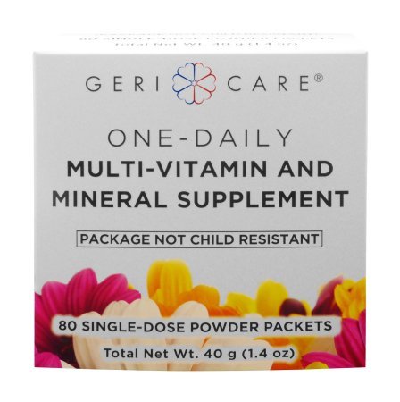 Gericare Multivitamin Supplement with Minerals Powder, Single Dose Packets - 80 Packets per Box