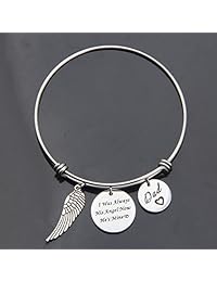 WUSUANED - Pulsera con mensaje en inglés "I Used to Be His Her Angel"
