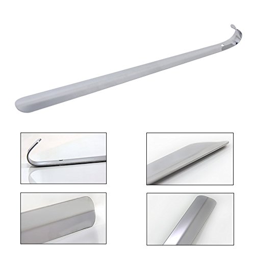 Set of 2 Shoe Horn Stainless Steel Silver Metal Shoes Remover Shoehorn 16.3" Inch and 5.9" Inch Long - Thumbnail 4