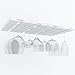 Under Cabinet Wooden Hanging Wine Glass Holder by ArtifactDesign Adjustable 4-Sectional Stemware Storage Rack White
