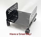 Steel Computer Stand for ATX Case Computer Adjustable Mobile Rolling CPU Stand Desktop Holder