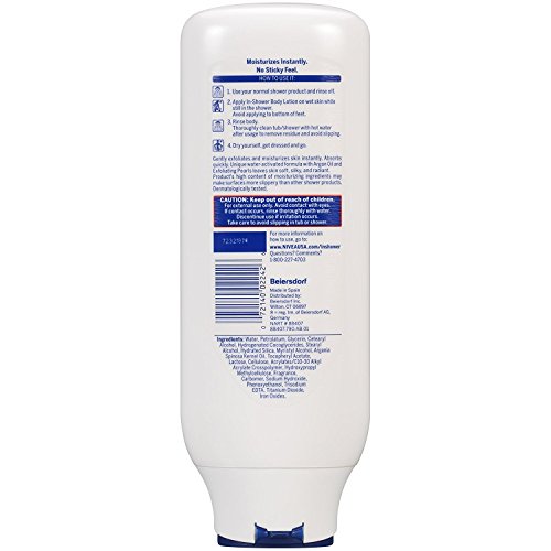 Nivea In Shower Body Lotion, Radiant Silk, 13.5 fl oz (Pack of 2