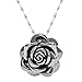 Designer Stainless Steel Rose Pendant for Women and Girls - Large - Medium or Small