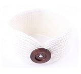 Josie & Connie Baby Boys Unisex Button Headband Knit Headwear,One Size (White)