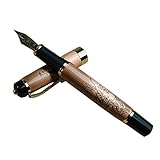 Lanxivi Jinhao Chinese Dragon Offspring Fountain Pen Medium Nib Copper Color With Pen Pouch