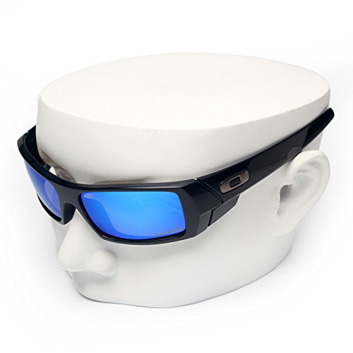 OOWLIT Replacement Sunglass Lenses for Oakley Gascan POLARIZED (Blue, Blue Mirror-Polycarbonate Polarized)