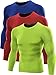 Neleus Men's Dry Fit Athletic Compression Shirt Pack of 3