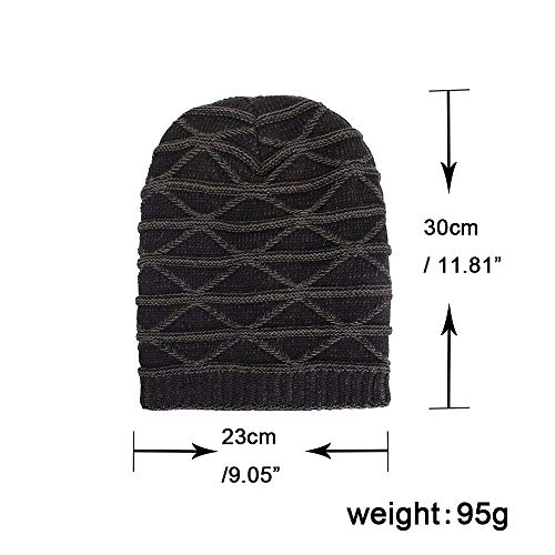 NRUTUP Winter Hats, Unisex Warm Hat, Skull Cap, Ski Hat - Knit Hat .(Black,Free Size)
