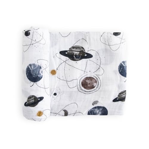 Little Unicorn | Premium Quality, Multi-Purpose, 100% Cotton Muslin Baby Swaddle Blanket | Single 47"x47" (Planetary) — image 1