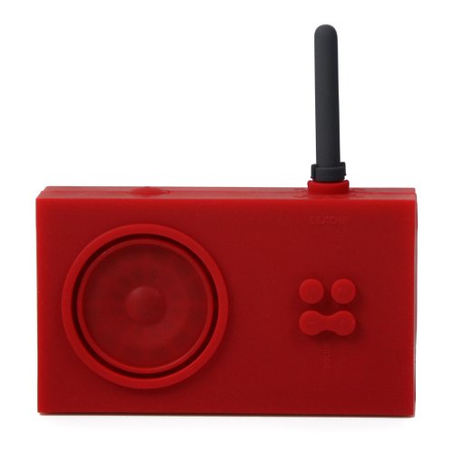 Lexon Tykho Rubber Radio, Red Home Audio & Theater