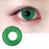 Cosplay Eyes Multi-Color Contact Lenses Cosplay Eyes Cute Colored Charm and Attractive Blends Cosmetic Makeup Eye Shadow (Green)