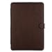 MOSISO Compatible with MacBook Air 13 inch A1466 / A1369 (Older Version Release 2010-2017), Premium PU Leather Book Folio Protective Stand Cover Sleeve, Wood Grain Deep Brown