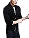 Match Men's K|G Series Shawl Collar Cardigan Sweater (US M (Tag size XL),Black)