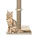 Akarden Cat Scratching Post, 360 Degree Rotating Cat Claw Scratcher with Hanging Ball, Cat Furniture, Soft Smooth Plush, 26.3'' in Height