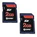 Synergy Digital Camera Memory Card, Compatible with Panasonic Lumix DMC-FZ7 Digital Camera Memory Card 2X 2GB Standard Secure Digital (SD) Memory Card - 2-Pack