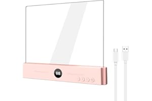 Eye-Caring Flat Book Light for Night Reading, USB-C Rechargeable Panel Lamp with 3 Color Modes (Warm, Cool & Natural), Dimmab