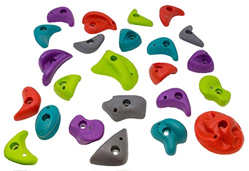 Slackers DIY Rock Climbing Wall Kit w/ Crash Pad & Climbing Rope | Rock Wall | Obstacle Course Wall | Rock Climbing Playset - Thumbnail 3