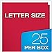 Oxford Two-Pocket Folders w/Fasteners, Red, Letter Size, 25 per Box (57711)