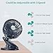 acetek Clip on Fan, Battery Operated Stroller Fan for Baby, Rechargeable Portable Table Fan,360°Rotation, 2200mAh, Super Quiet USB Mini Desk Fan for Sports, Car Seat,Travel