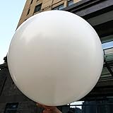 Big Balloons - 36 Inch Round Balloons - Extra Large & Thick Balloons Reusable Giant Latex Balloons for Wedding/Birthday Party Decorations, Photo Shoot and Festivals Christmas Decorations (White)