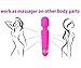 Waterproof |Powerful | Cordless Vibrating Mini Wand Massager | For Muscle Aches & Sports Recovery | Multi speed | Travel Friendly | Muscle Pain | Body-Safe Silicone | Wireless Fast Rechargeable - Pink