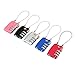 Leyaron BC79633 Tinksky Luggage Combination Password Locks Padlocks TSA Approved 3-Digit 5-Pack (Black Silver Rosy Pink Blue)