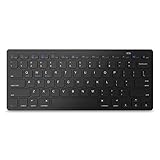 Jelly Comb Universal Bluetooth Keyboard Ultra Slim for Windows Android iOS PC Tablet Smartphone, Black