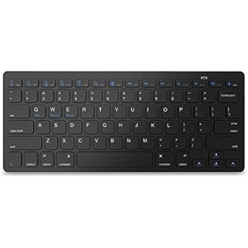 Bluetooth Keyboard, Jelly Comb Universal Wireless Bluetooth Keyboard Ultra Slim for Apple iOS iPad Pro, mini 4, iPhone X/8/7Plus/6, Android Tablets (Galaxy Tab), Windows Mac OS 6.0 & later (Black)