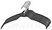 Mawa Reston Lloyd Silhouette Ultra-Thin Series, Non-Slip Space Saving Shirt Hanger, Style 42/FT, Pack of 20, Black, 20 Count
