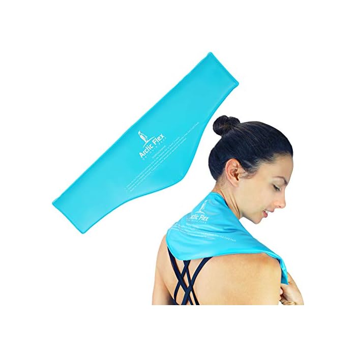 Arctic Flex Neck Ice Pack - Cold Compress Shoulder Therapy Wrap - Cool Reusable Medical Freezer Gel Pad for Swelling…