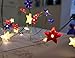 ADAINA 2 PACK Star Shaped,Red White and Blue,American Flag,Battery Operated Indoor String Lights,USA 4th for July Fairy Lighting,Independence Day,Home Patriotic,Memorial Day Decor(2M 20 Leds)