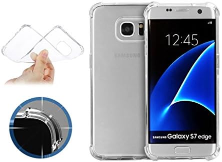 Galaxy S7 Edge Clear Bumper Case, Shock-Absorption Technology Flexible TPU Bumper Anti Scratch Rigid Slim Protective Case (Crystal Clear)