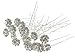 Yantu 20 Pcs Womens Bridal Hair Pins Flower Hair Pins for Wedding Crystal Hair Pins Hair Jewelry