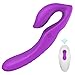 Remote Control Strapless Strap on Dildo Dual Vibrators, 9 Speed Rechargeable G-Spot Massager, Silicone Double Ended Dildos Sex Toys for Lesbian Women Couples (Purple)