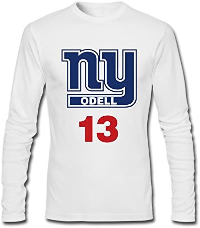 DCX Clothing Men's 13 Odell Beckham Go Giants Long Sleeve Tshirt Medium White