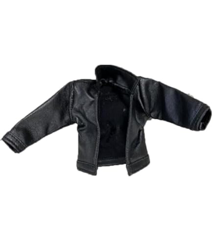 Amazon.com: ximitoy 1/12 Scale Male Sodier Brown PU Leather Jacket