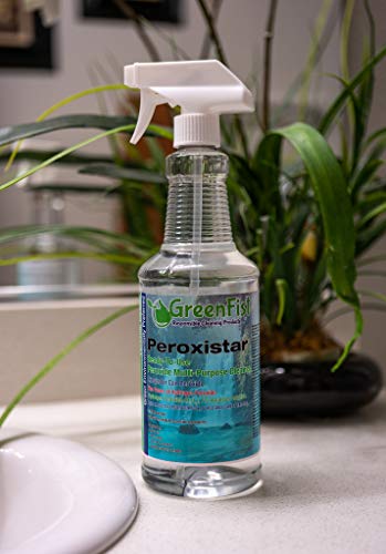 GreenFist PeroxiStar Hydrogen Peroxide Multi Surface Cleaner Disinfectant [Ready to Use], (Spray Bottle 32 oz)