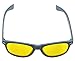 OX Legacy Blue Light Filter 55mm Yellow Amber Lens Thin Square Anti-Glare UV Blocking Glasses, Grey Wayfarer Frame