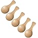Miraclekoo Small Wooden Salt Spoons Schima Superba Wood Sugar Condiments Spoons,3-Inch, 5 Pcs