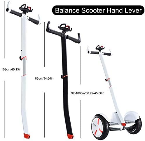 Ecisi Guidon réglable pour Scooter Segway miniPRO miniLITE Ninebot S avec Support pour téléphone, Guidon de Scooter Amovible pour Scooters Auto-équilibrés, Balance Hoverboard
