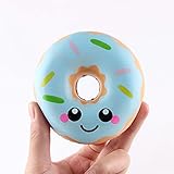 Xinzistar Kawaii Jumbo Slow Rising Squishies Cream Scented Squeeze Kid Toy Phone Charm Gift for Stress Relief (Smiley Circle)