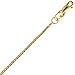 GoldenMine Fine Jewelry Collection 14k Yellow Gold 1mm Braided Square Wheat Chain Necklace with Lobster Claw Clasp - 16