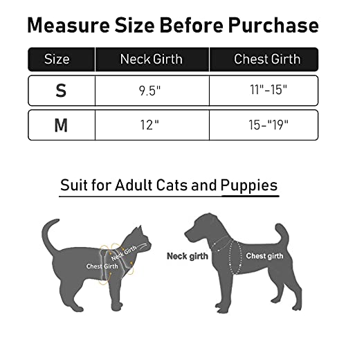 Cat Harness and Leash Set Escape Proof Adjustable Soft Cat Puppy Vest