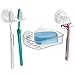 iDesign BPA-Free Plastic Bathroom Suction Toothbrush Holder - 2.75