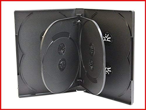 25 x Dragon Trading 6 Disc Black CD DVD BLU RAY Disc Cases 6 Way Case for 6 Discs Of Any Format With 14mm Spine And Outer Sleeve For Artwork Inlay - Image 4
