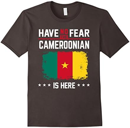 Men's Cameroon Flag T-Shirt Have No Fear Cameroonian Vintage Shirt XL Asphalt